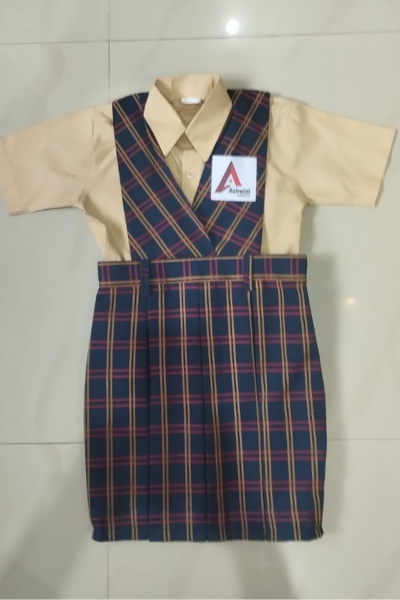 Check Pinafore Uniform Set